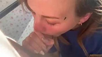 Play Courier girl sucks dick and fucks coolly with its owner