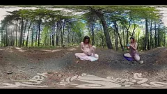 play Tattooed Brunette Has Intense Solo Outdoor Orgasm in VR