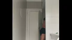 play Hot Amateur Guy in Black Beach Shorts Gets Naughty in Bathroom