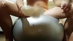 Play Masturbation Mayhem: Sexy Muscle Guy Ejaculates on Balance Ball
